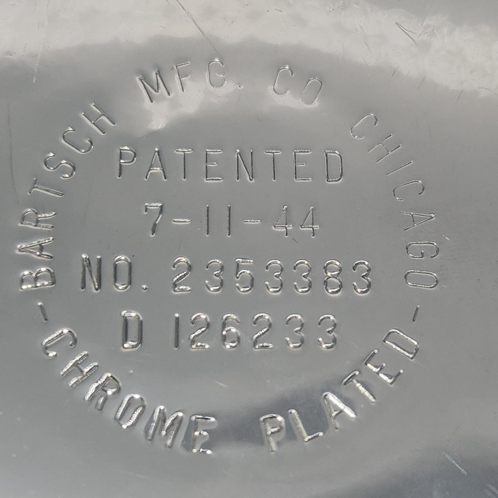 Vintage 1944 Bartsch Co Little BoPeep Baby Warming Plate Divided Bakelite Chrome - Picture 6 of 6